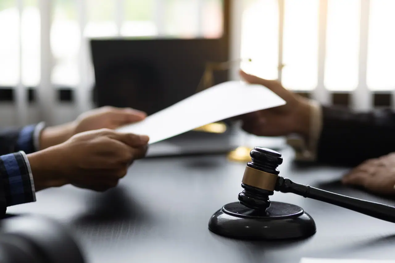 Lawyers working together in a law firm