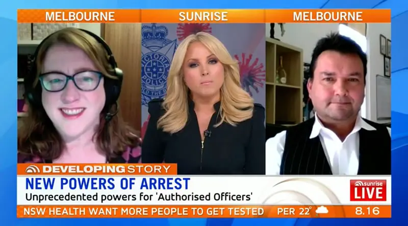 Michael Kuzilny interviewed on Sunrise, 27 September 2020