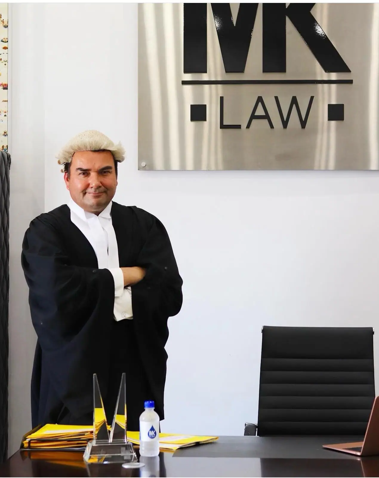 MK Law lawyer meeting a client
