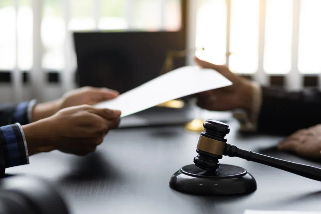 Lawyers working together in a law firm