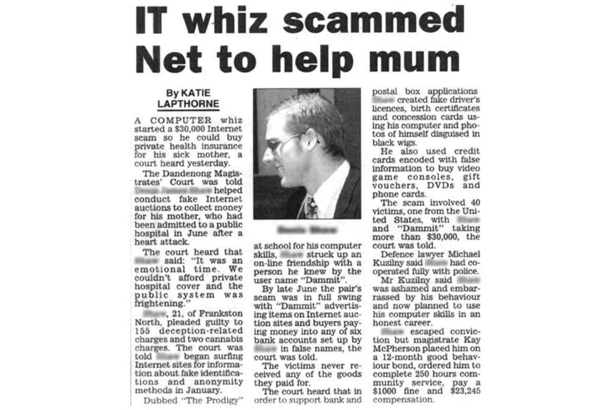 Newspaper report of an MK Law deception charges case