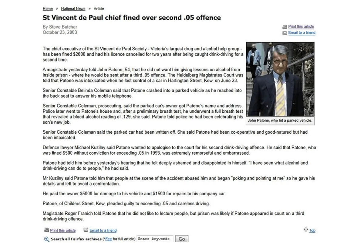 Newspaper report of an MK Law court case